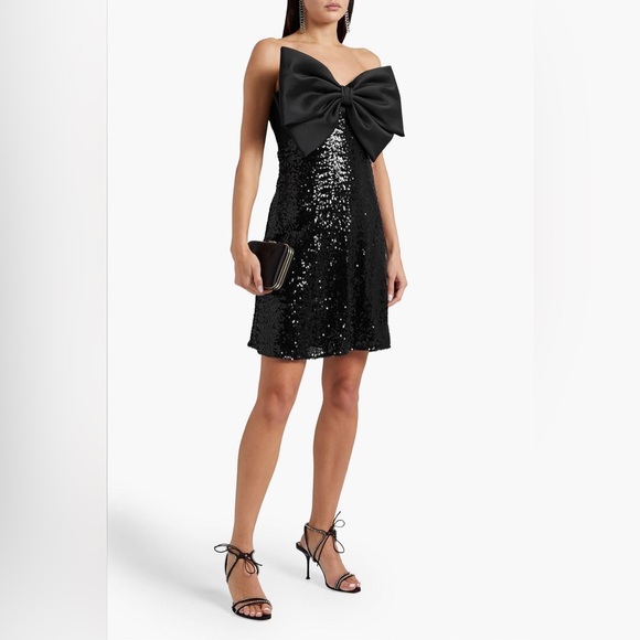 Badgley Mischka bow sequin dress - Picture 2 of 3